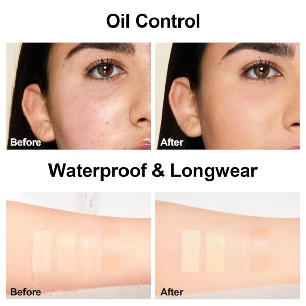 FV Waterproof Liquid Foundation with Matte Finish, Lightweight, Oil-Free, Natural Look Makeup for Combination & Oily Skin, Light to Medium Coverage, Ivory, 1 fl. oz. - Image 6
