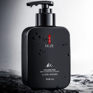 Veze Men's Face Wash Oil-Control Volcanic Mud Cleansing Milk