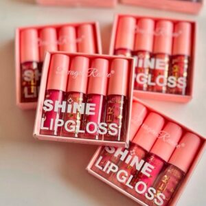 4pcs Dragon Ranee Shine Lip Gloss Mirror Crystal Jelly Moisturizing Lip Gloss