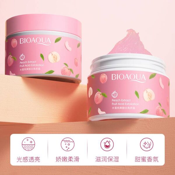Bioaqua Peach Extract Fruit Acid Exfoliating Face Gel Cream 140g - Image 3