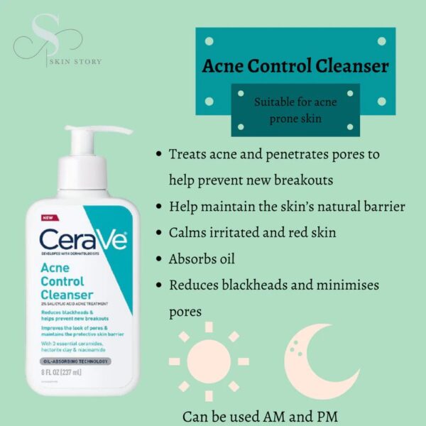 Acne Control Cleanser – 237ML - Image 4
