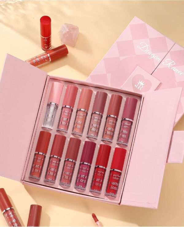 Petansy Matte Liquid Lipstick Set 12 Colors Velvet Waterproof Lipstick Pigmented Long Lasting Lip Gloss Lip Plumper Makeup Set with Gift Box - Image 5
